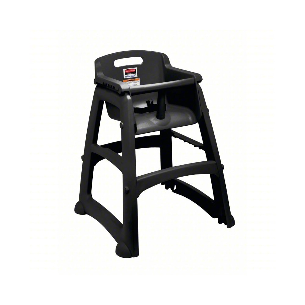 Rubbermaid® Sturdy Chair Youth Seat without Wheels, Black